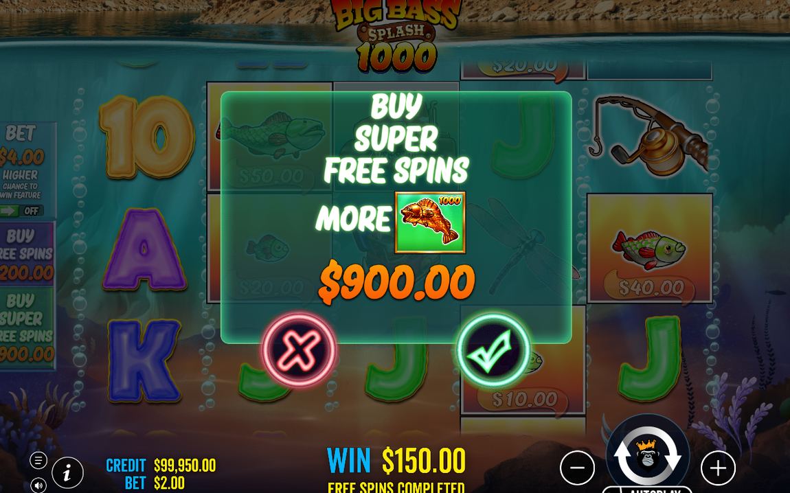 Bonus screen reached from a base game round