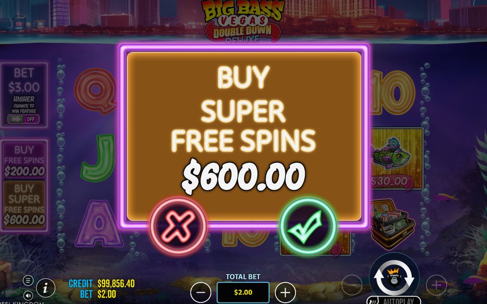 Bonus screen with the Money Collect meter and fish values